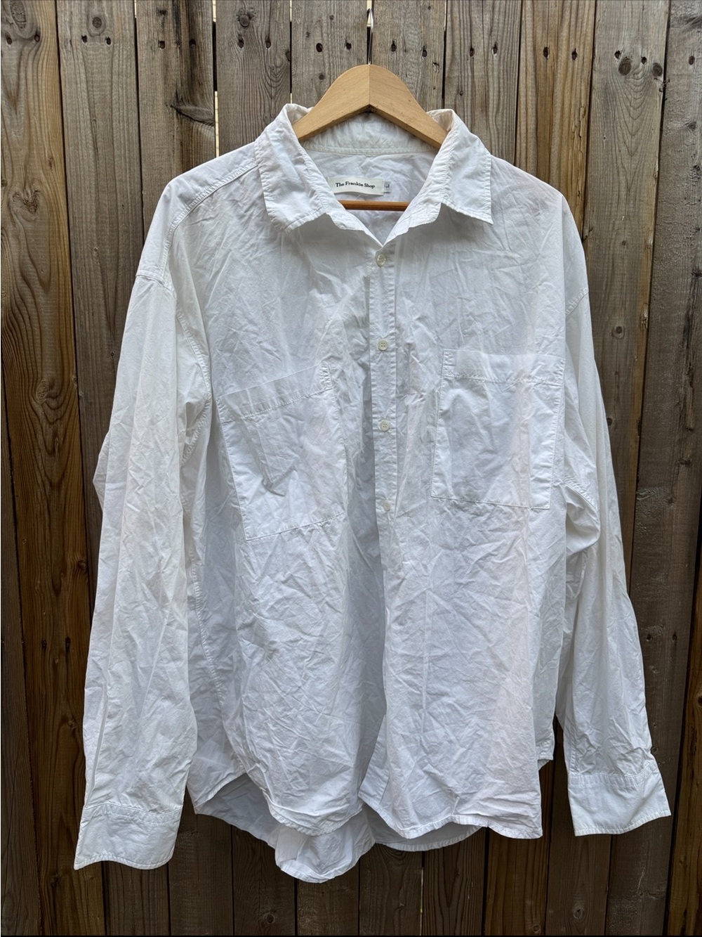 The Frankie Shop White oversized Casual Button-Down Shirt